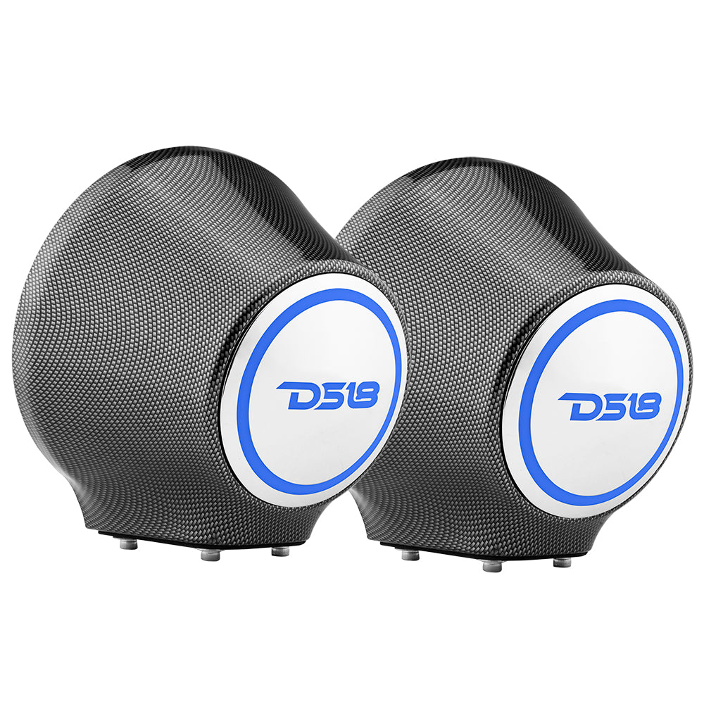 DS18 6.5” Universal Flat Mount Kick Panel Speaker Pod – Jet Skis, Jeeps, Motorcycles – RGB LED Lights