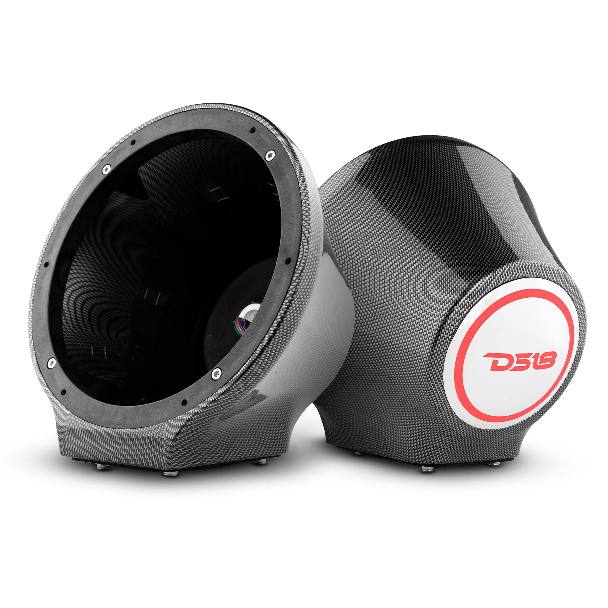 DS18 8” Universal Flat Mount Kick Panel Speaker Pod – Jet Skis, Jeeps, Motorcycles – RGB LED Lights