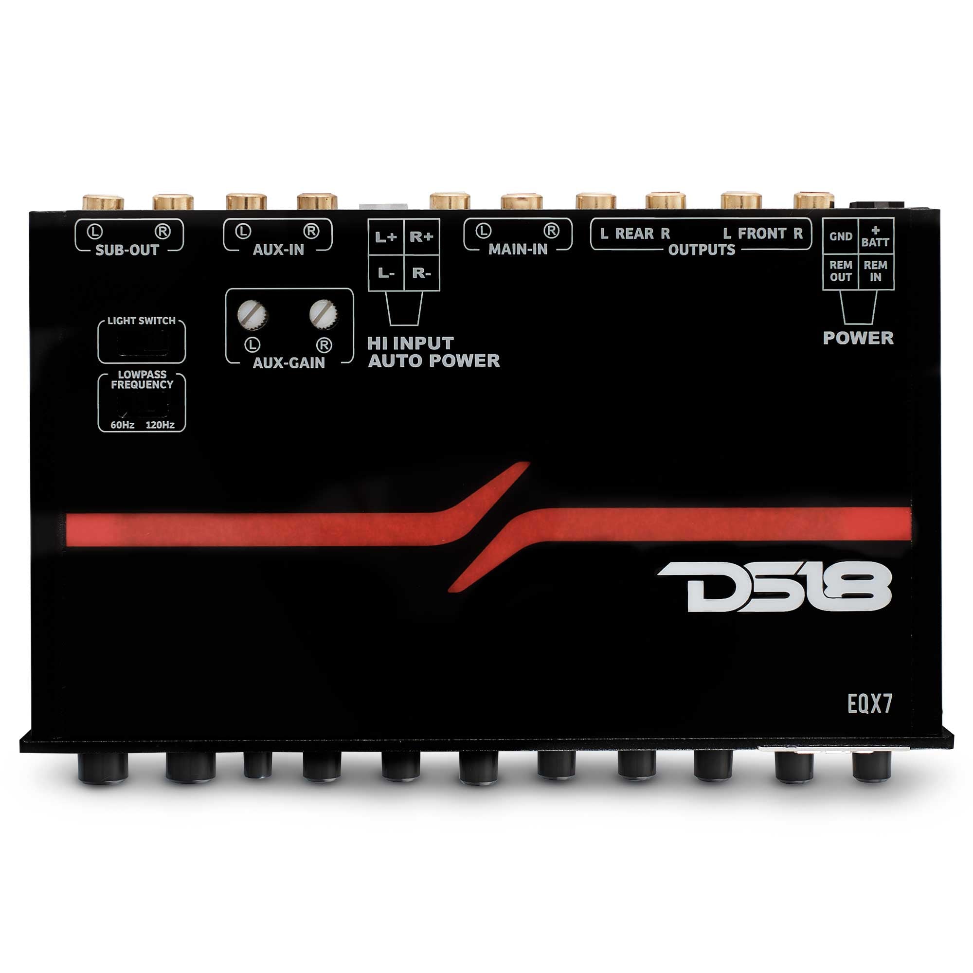 DS18 High Volt 7-Band Equalizer with High Level Input and Auto Turn On