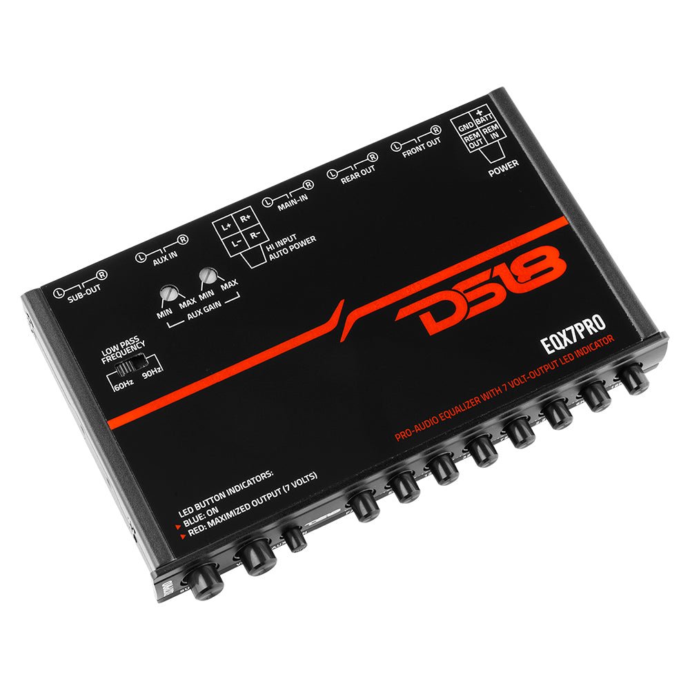 High Volt 7-Band Equalizer with High Level Input, Auto Turn On And High Volt LED Indicator