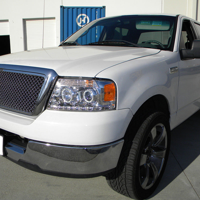 Spec-D 04-08 Ford F-150 / 06-08 Lincoln Mark Headlight R8 Strip Chrome