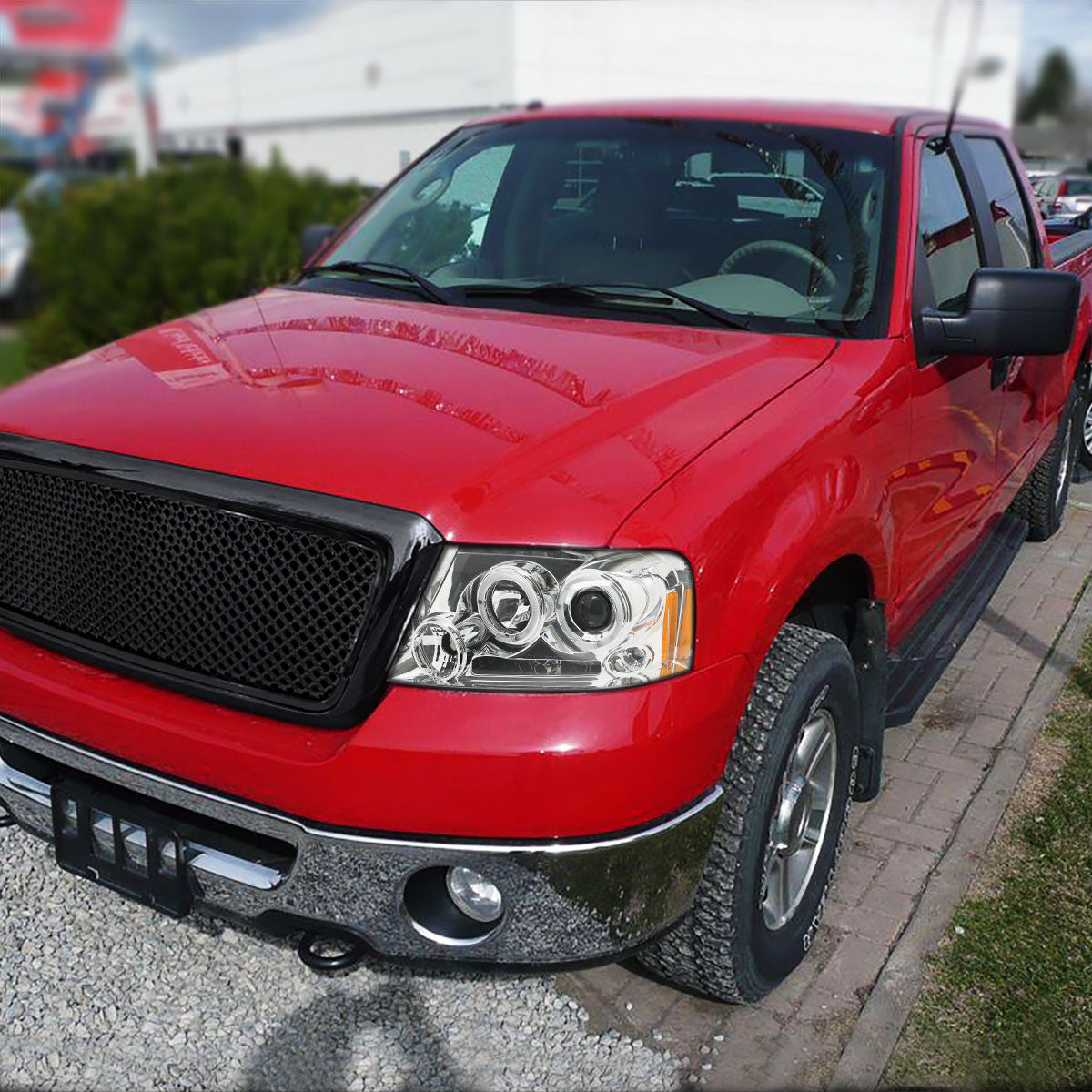 Spec-D 04-08 F-150/Mark LT Halo Projector Headlights Chrome/Clear