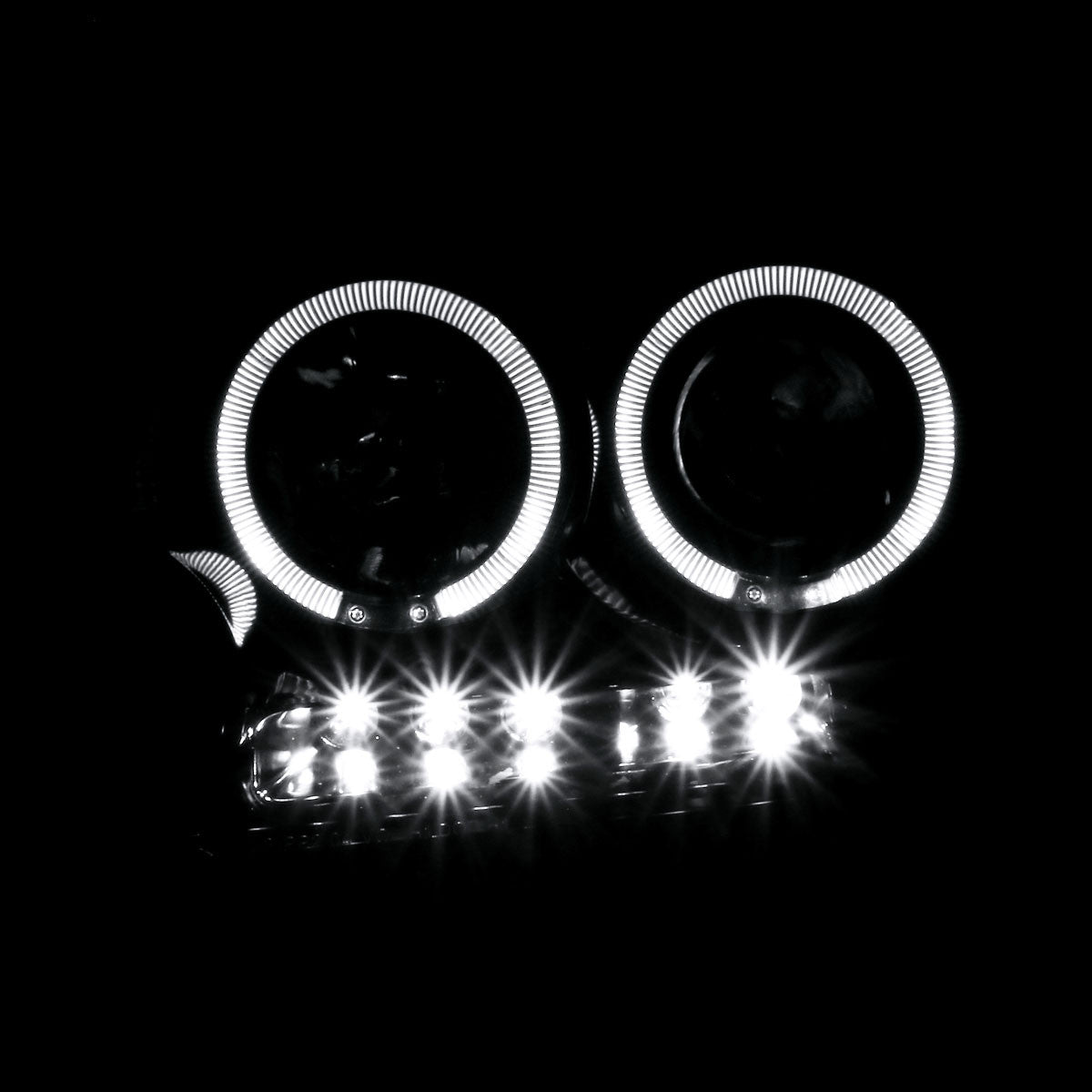 Spec-D 04-08 Ford F-150 Headlights Dual Halo Projector Jet Black