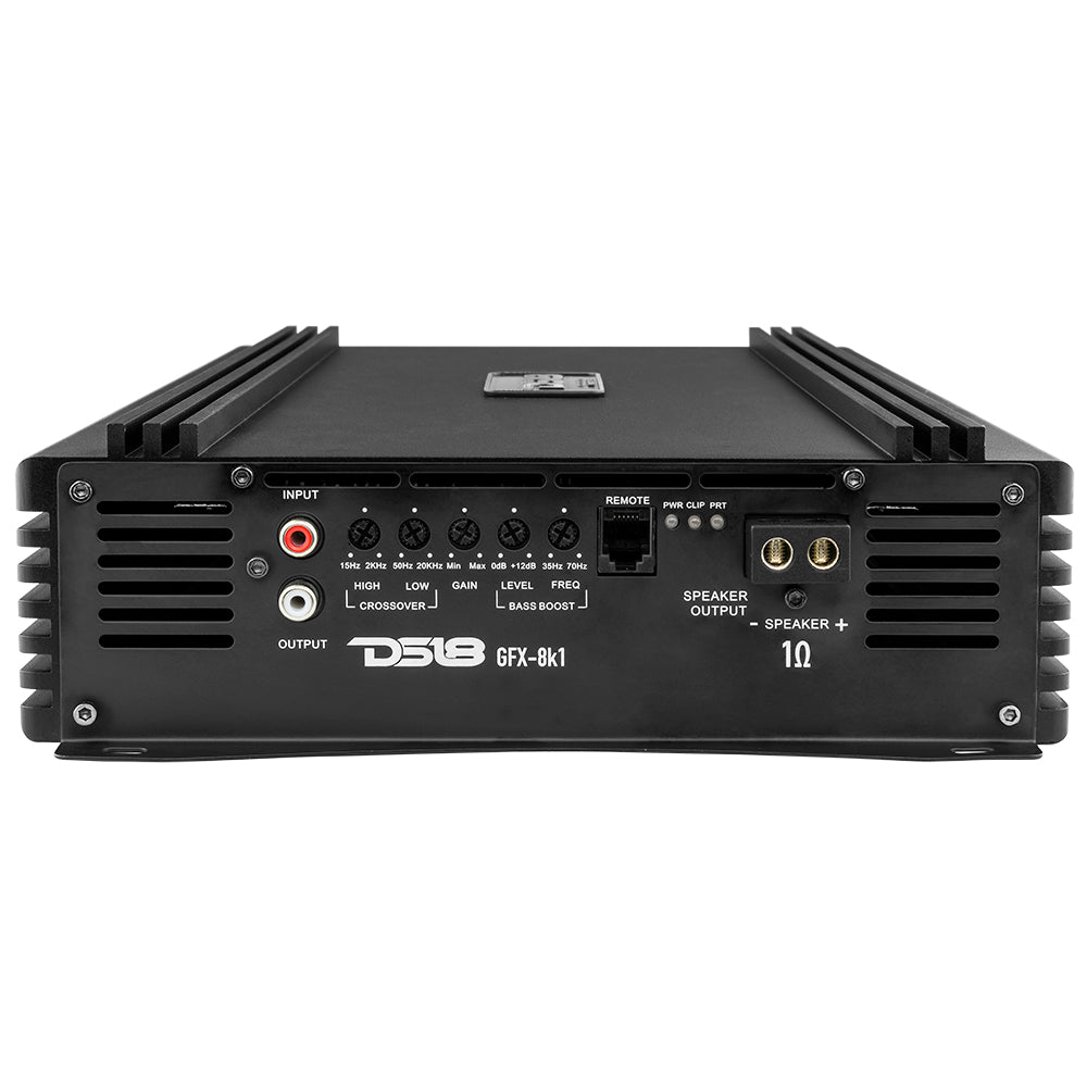DS18 PRO 1-Channel Full-Range Class D Amplifier 8000 Watts Rms @ 1-Ohm