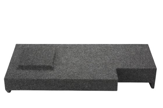 2014 - 2018 Chevy Crew Cab Single Ported Pro-Carpeted Subwoofer Box 1X10