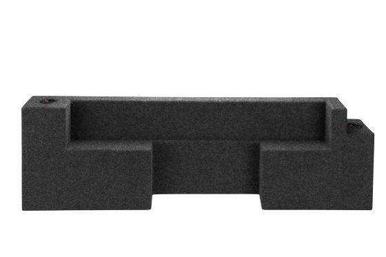 88-98 Gm Ext. Cab 2-8'' Ported Carpeted Subwoofer Box