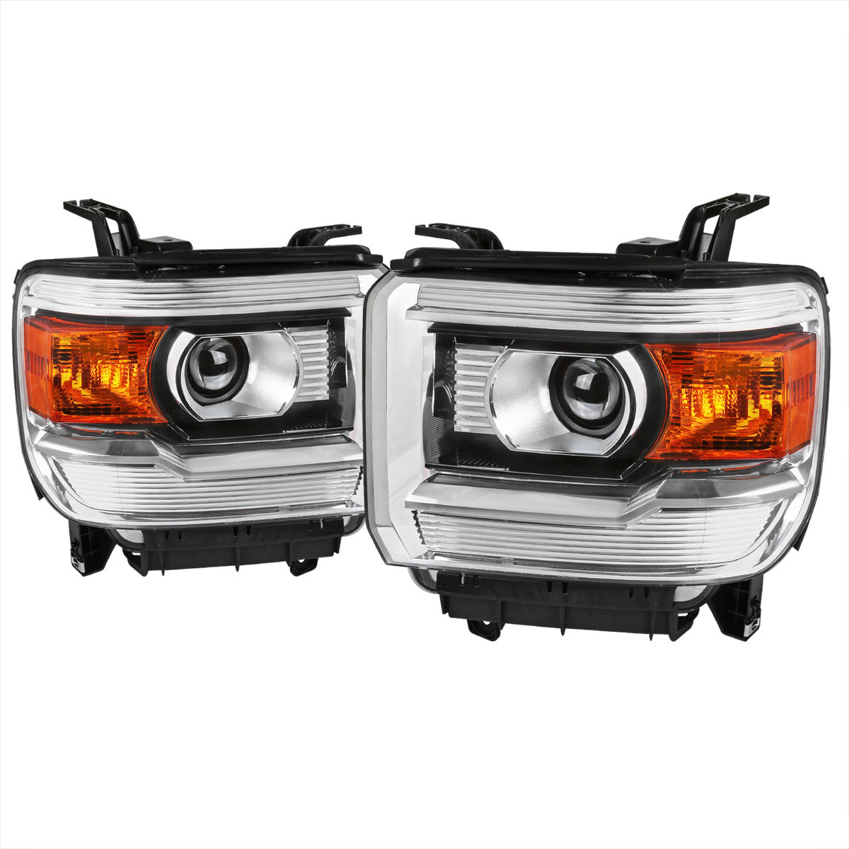 Spec-D 14-19 GMC Sierra Headlights Projector Chrome