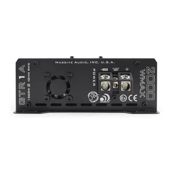 Massive audio GTR1A - 1060 Watt RMS @ 1 Ohm Mono Block GT Series Full Range Amplifier With Bass Remo
