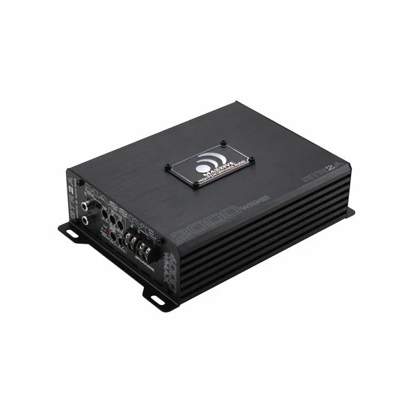 Massive audio GTR2A - 2030 Watt RMS @ 1 Ohm Mono Block GT Series Full Range Amplifier With Bass Remote