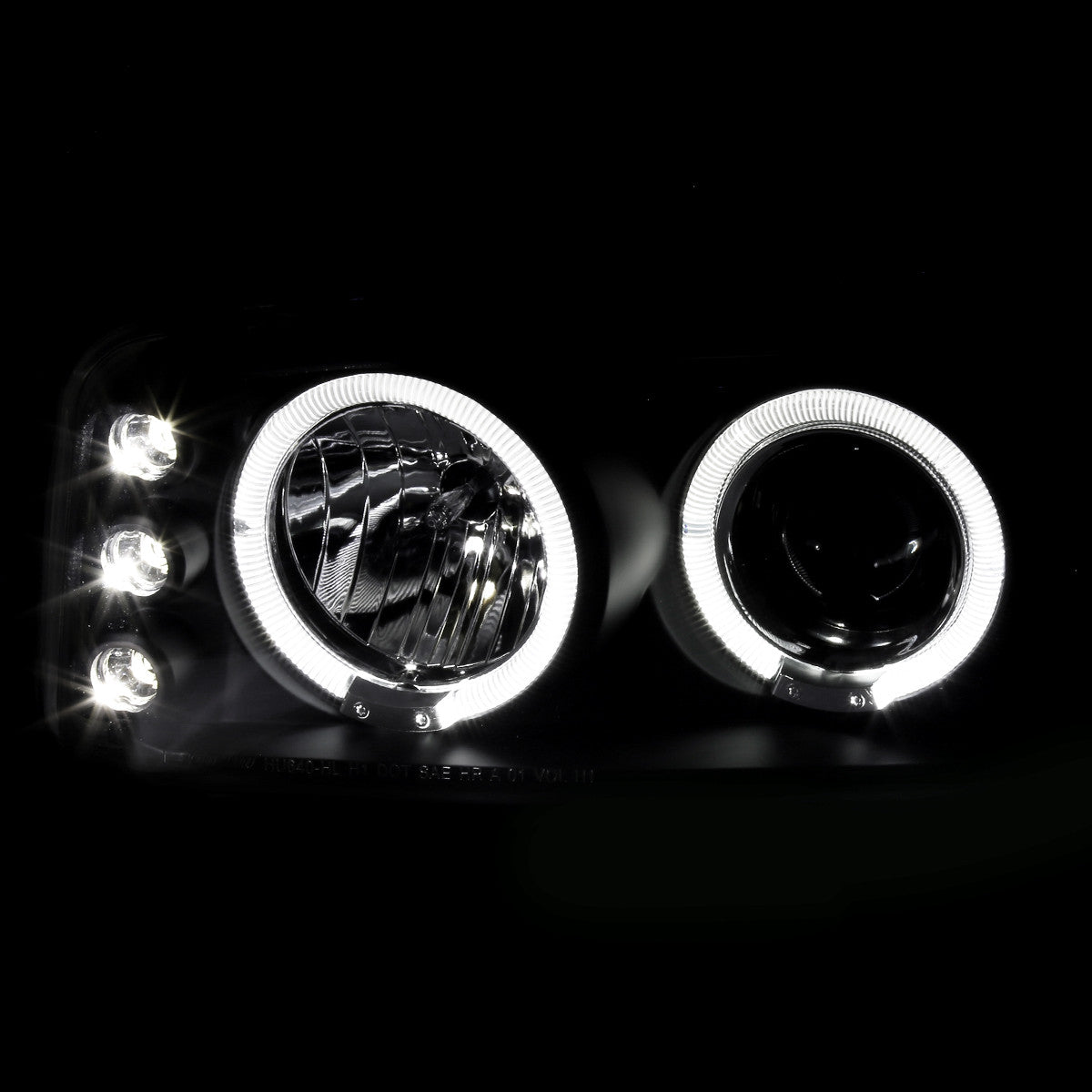 Spec-D 00-06 GMC Yukon Denali Headlights Halo Projector Black