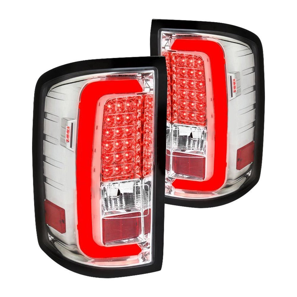 Spec-D 14-18 GMC Sierra 2500HD 3500HD LED Tail Lights Chrome