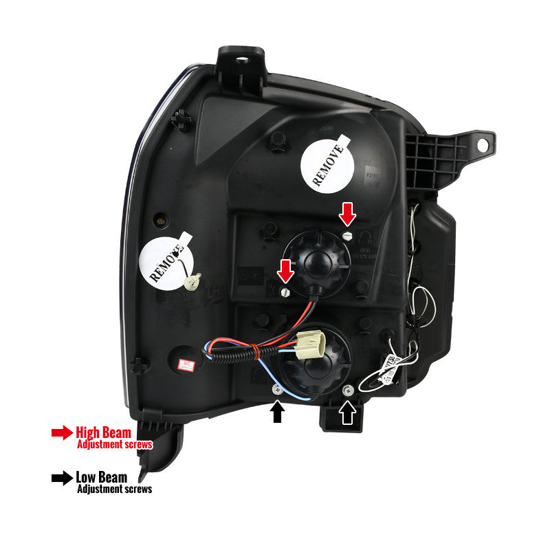 Spec-D 07-14 GMC Sierra Denali Headlights Halo Projector Black