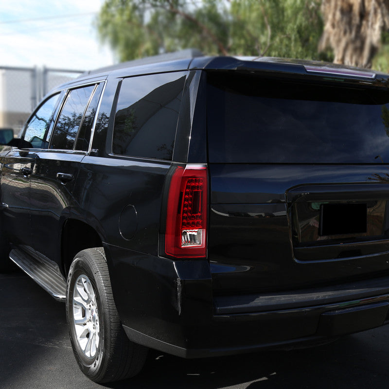 Spec-D 15-20 GMC Yukon Tail Lights LED Chrome/Red/Clear