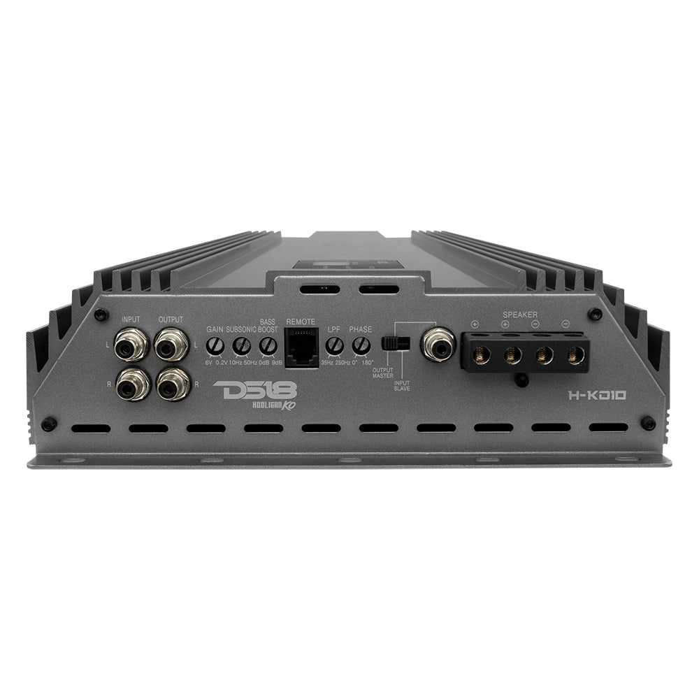 DS18 HOOLIGAN KO Silver 1-Channel Amplifier with Voltmeter 10000 Watts Rms @ 1-Ohm Made In Korea