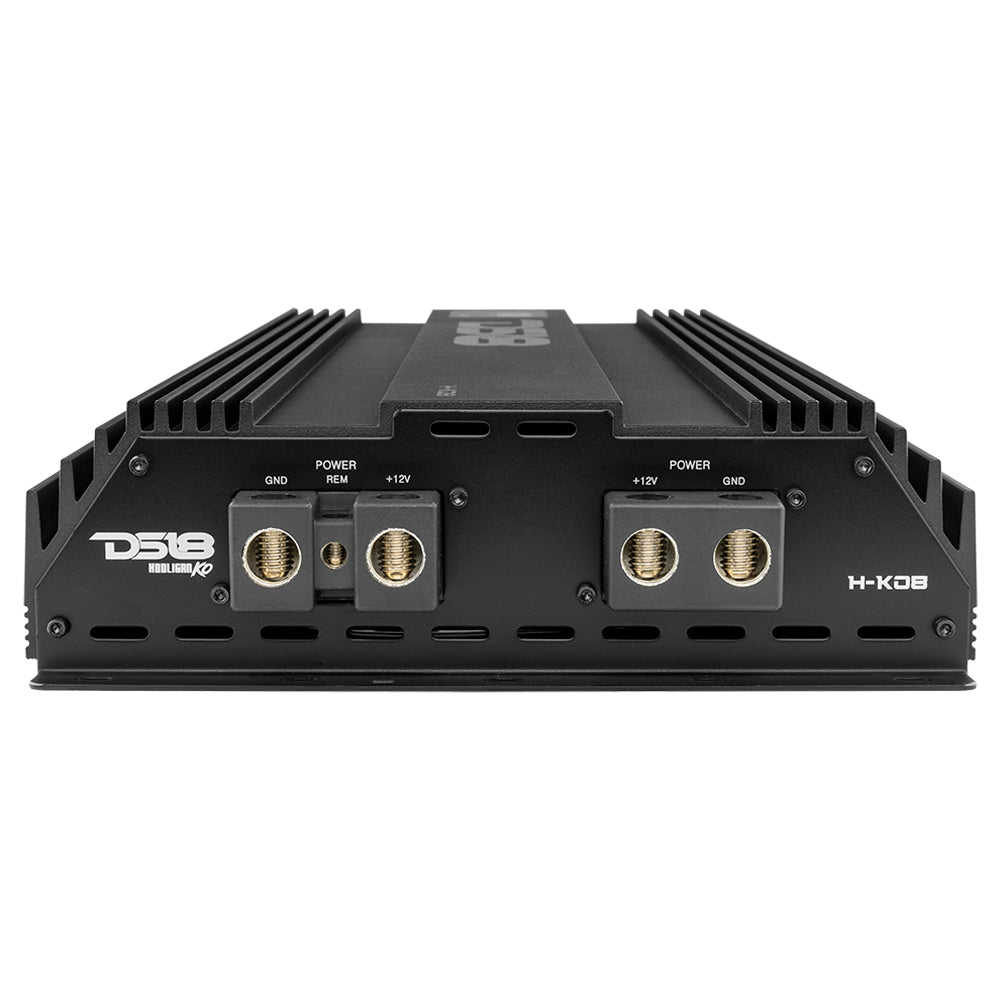 DS18 HOOLIGAN KO 1-Channel Amplifier with Voltmeter 8000 Watts Rms @ 1-Ohm Made In Korea Black