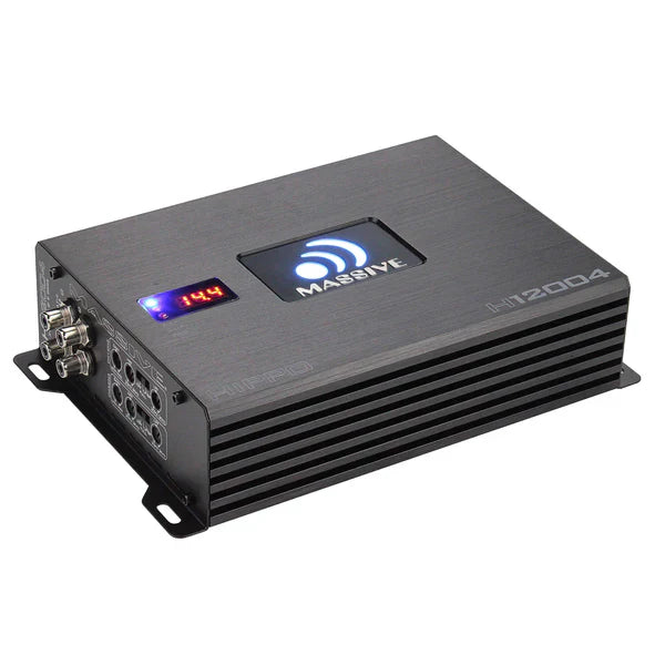 Massive audio H12004 - 200 Watts RMS x 4 @ 4 Ohm 4 Channel Amplifier