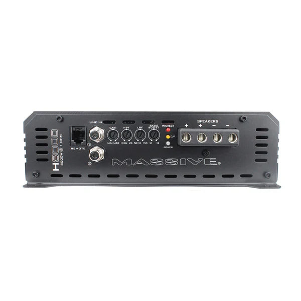 Massive audio H8000 - 8000 Watt RMS @ 1 Ohm Mono Block Hippo Series Amplifier