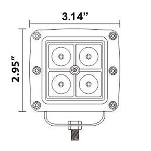 Infinite Cube RGB Light - 3 Inch, 4 LED - HE-ICL2