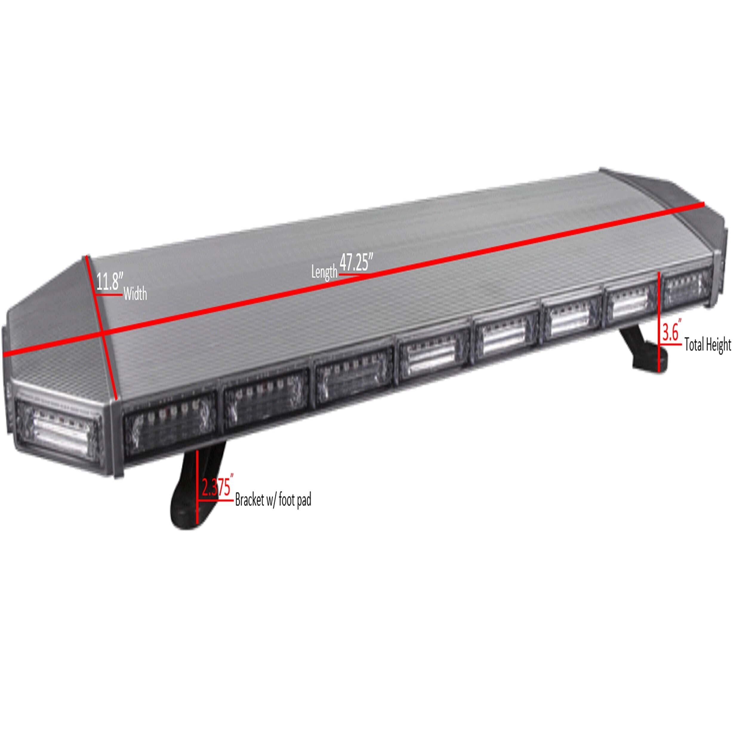Amber Exterior Slim Lightbar - 47.25 Inch, 132 LED - HE-MU47-SLM