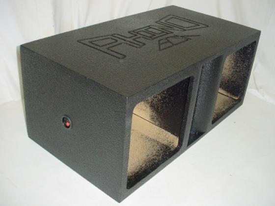 Horn Ported Square Hole Dual 15'' Sub woofer Box Poly