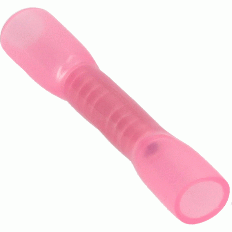 HSRBC Heat Shrink Red Butt Connector 22-18 Gauge