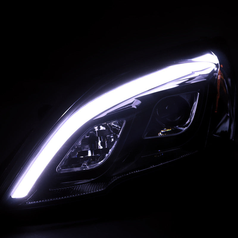 Spec-D 07-11 Honda CR-V LED Bar Projector Black Headlights Smoked