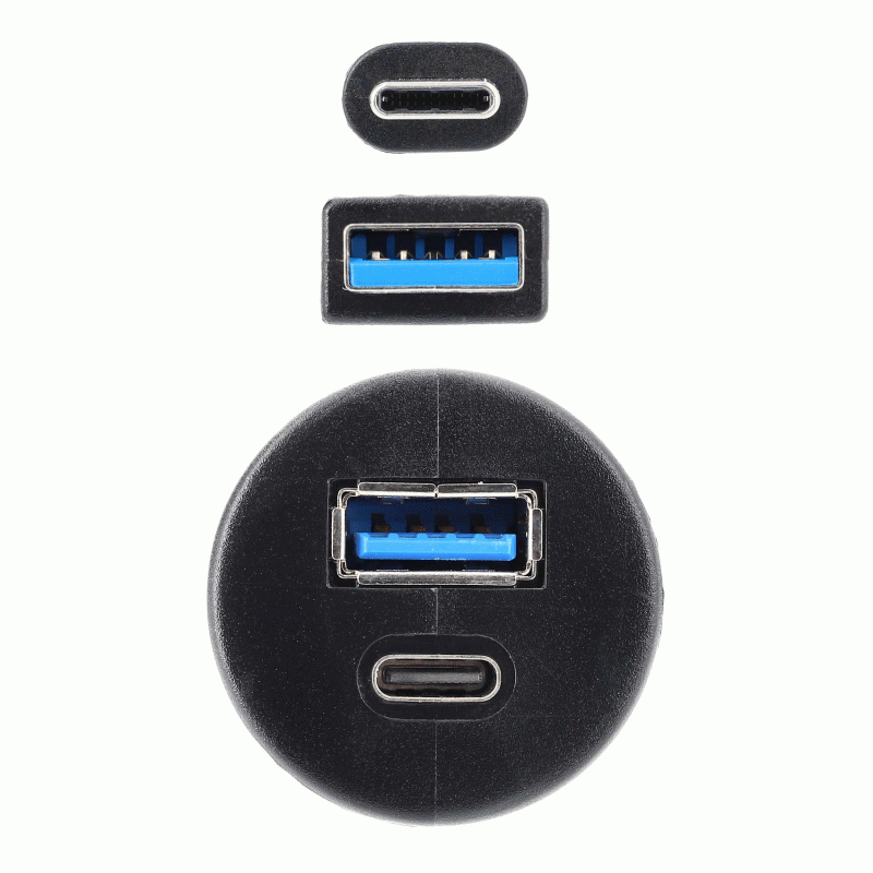 IBR114 USB + USB-C Charge And Data Flush Mount