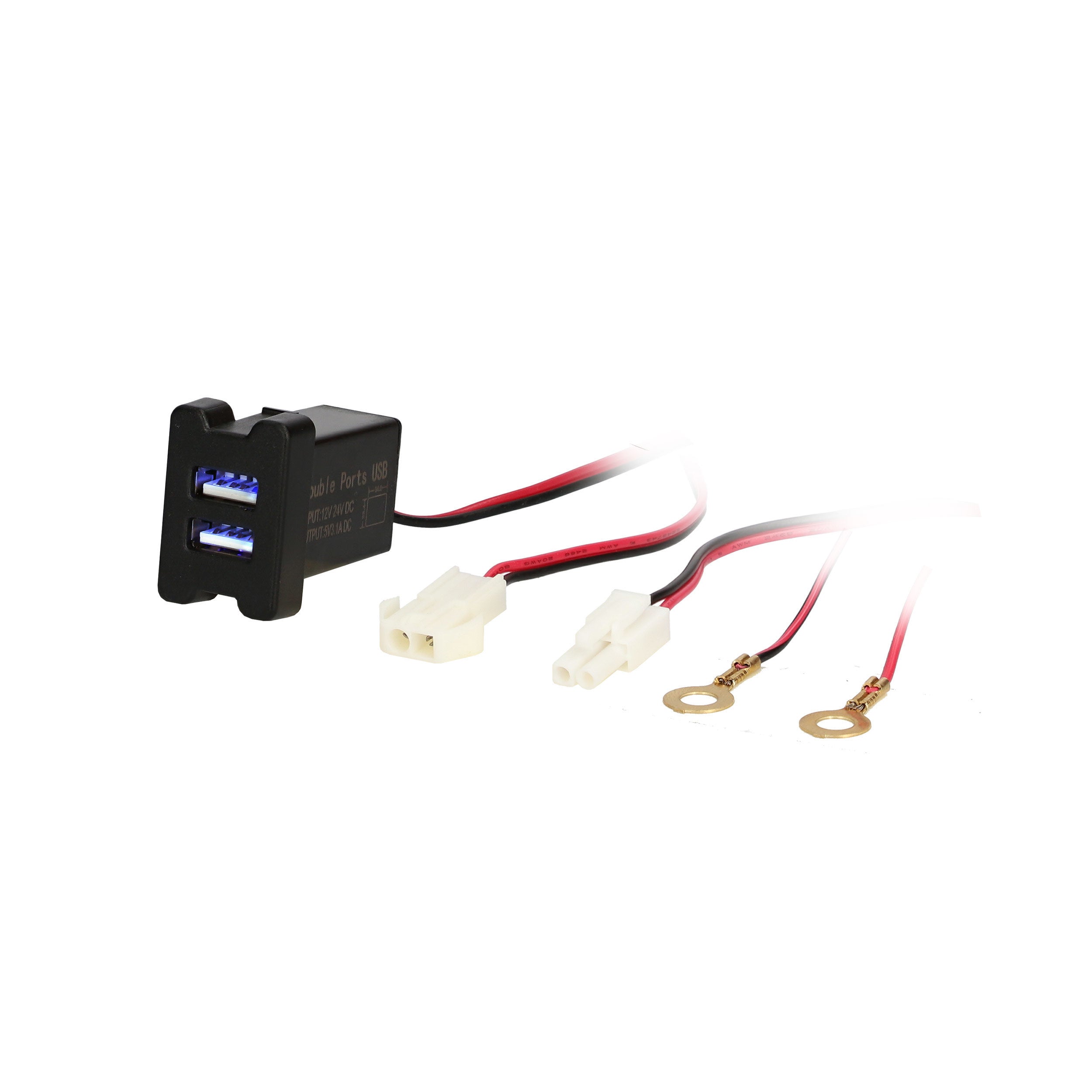 Install bay IBR66 Toyota Style Knockout USB Car Charger - Retail Pack
