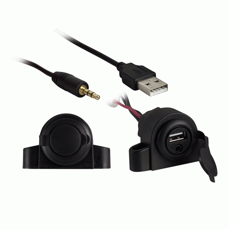 IBR72 3.5MM AUX Audio Input with USB Charge/Data Ext