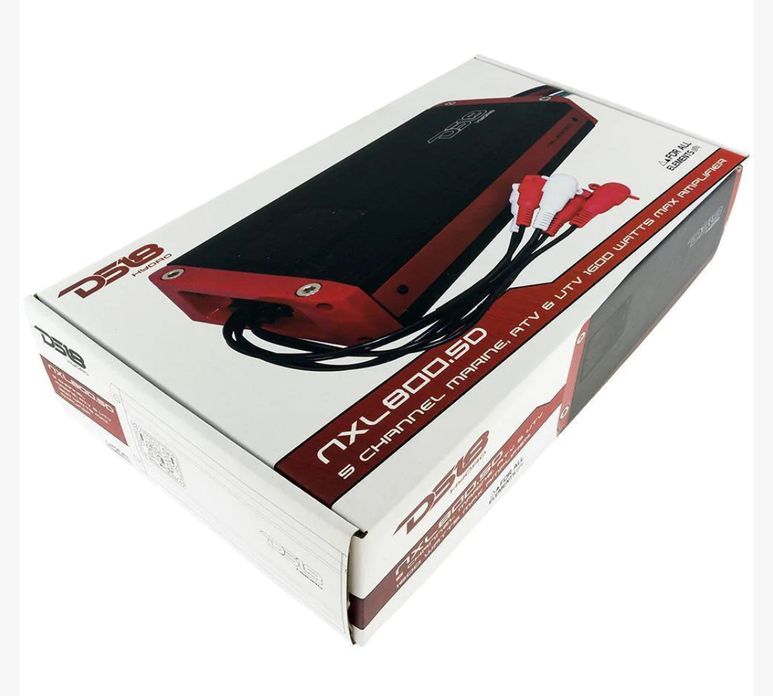 DS18 NXL-800.5D HYDRO Full-Range Digital Marine 5-Channel Amplifier 1600 Watts