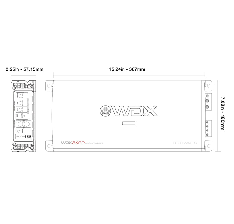 db drive WDX 3KG2 - 3000 Watt Mono Block Amplifier