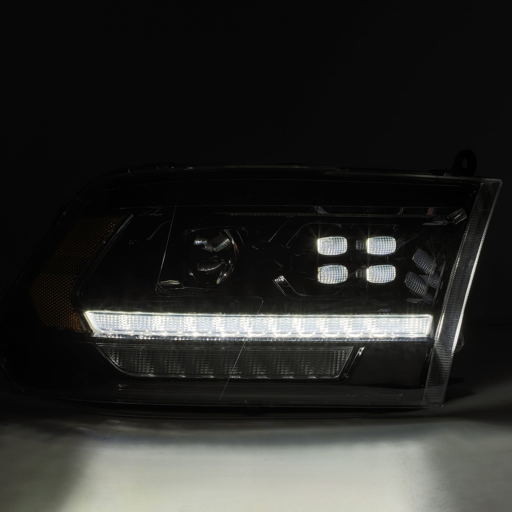AlphaRex 09-18 Ram Truck LUXX-Series (5th Gen 2500 Style) LED Projector Headlights Black