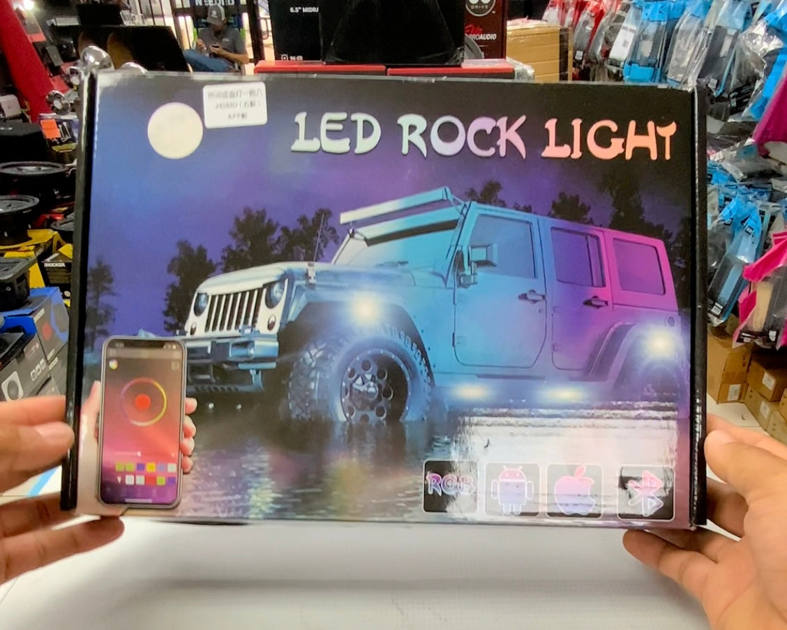 ECA LED 8 Piece RGB Rock Lights with Bluetooth. OFF-Road Extreme Rugged Conditions