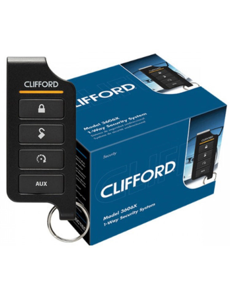 Clifford 5606X LED 1-Way Security + Remote Start System Car Alarm