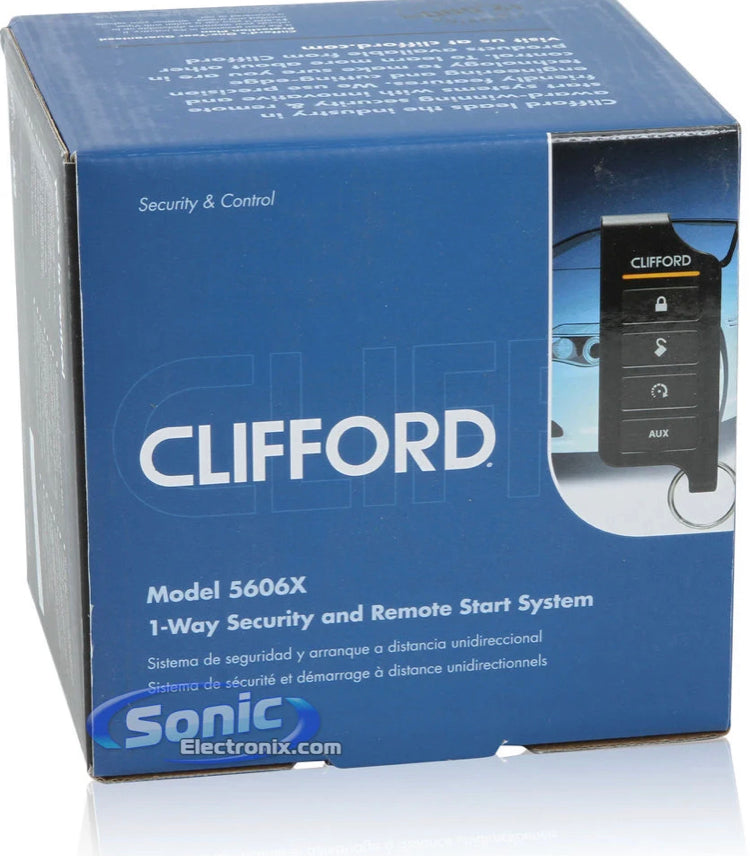 Clifford 5606X LED 1-Way Security + Remote Start System Car Alarm