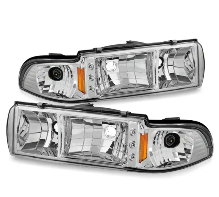 1991 - 1996 Chevrolet Caprice Headlights with RGB Color Changing Halos Pre-Built Headlights Assemby