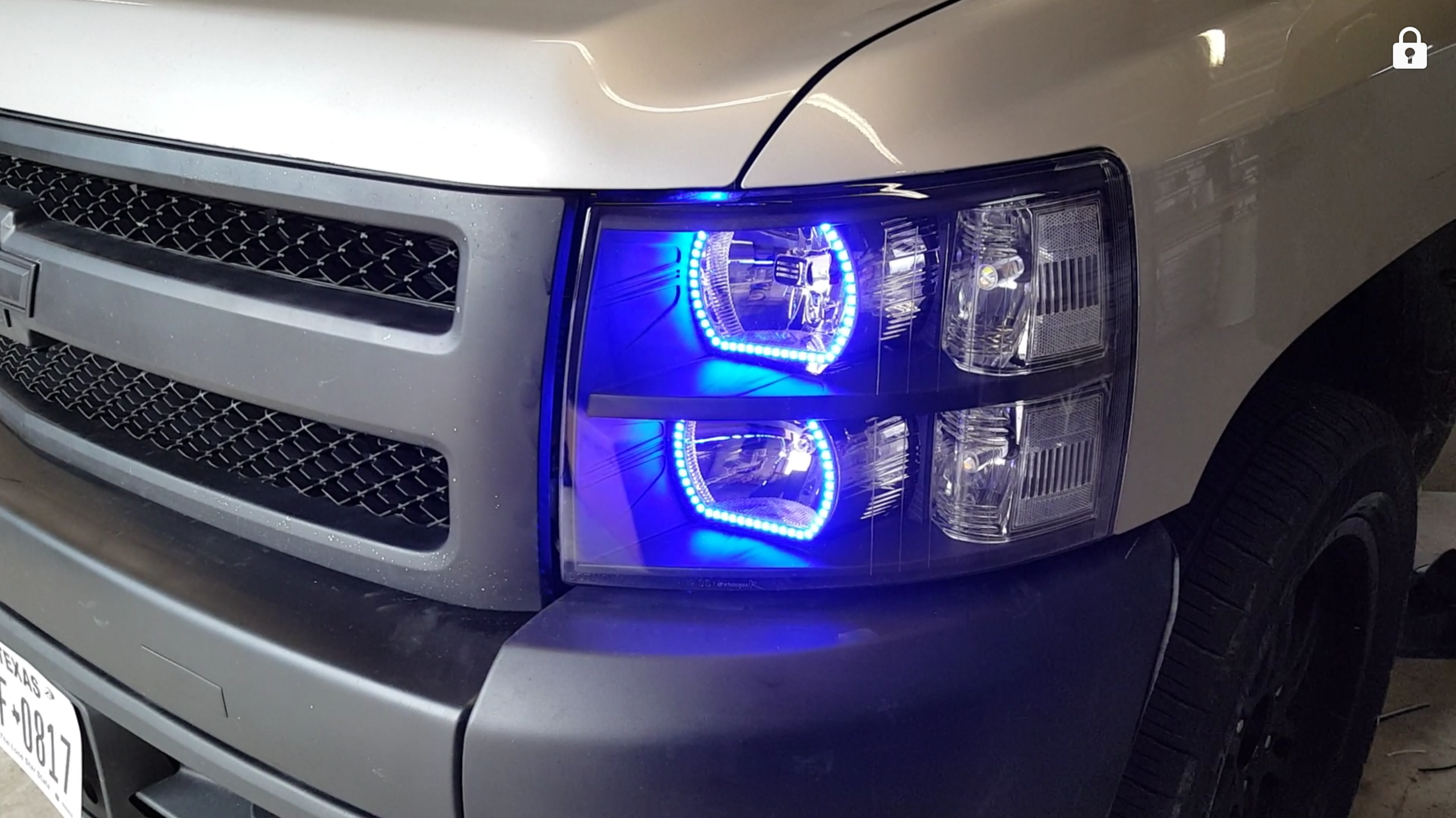 2007 - 2013 Chevy Silverado Headlights with RGB Color Changing Halos Pre-Built Headlights Assembly