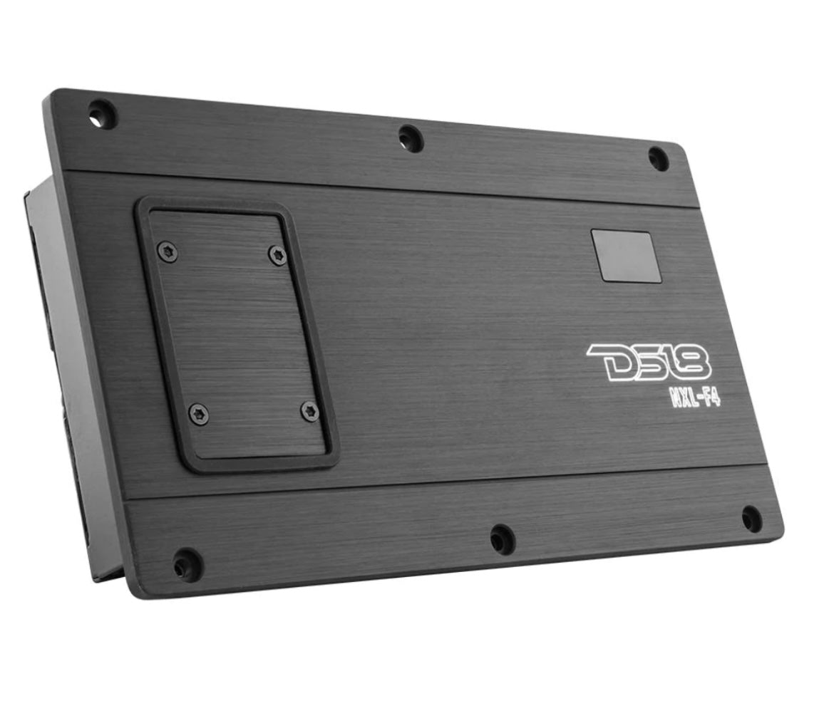 DS18 HYDRO NXL-F4 Flush Mount Full-Range Digital Marine 4-Channel Boat, ATV, UTV Amplifier with Voltmeter 1200 Watts