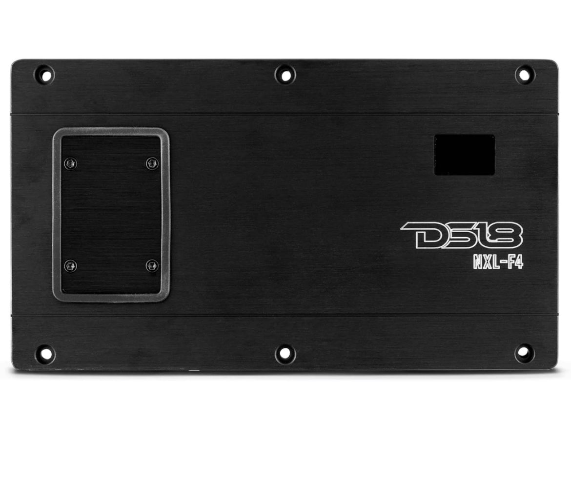 DS18 HYDRO NXL-F4 Flush Mount Full-Range Digital Marine 4-Channel Boat, ATV, UTV Amplifier with Voltmeter 1200 Watts
