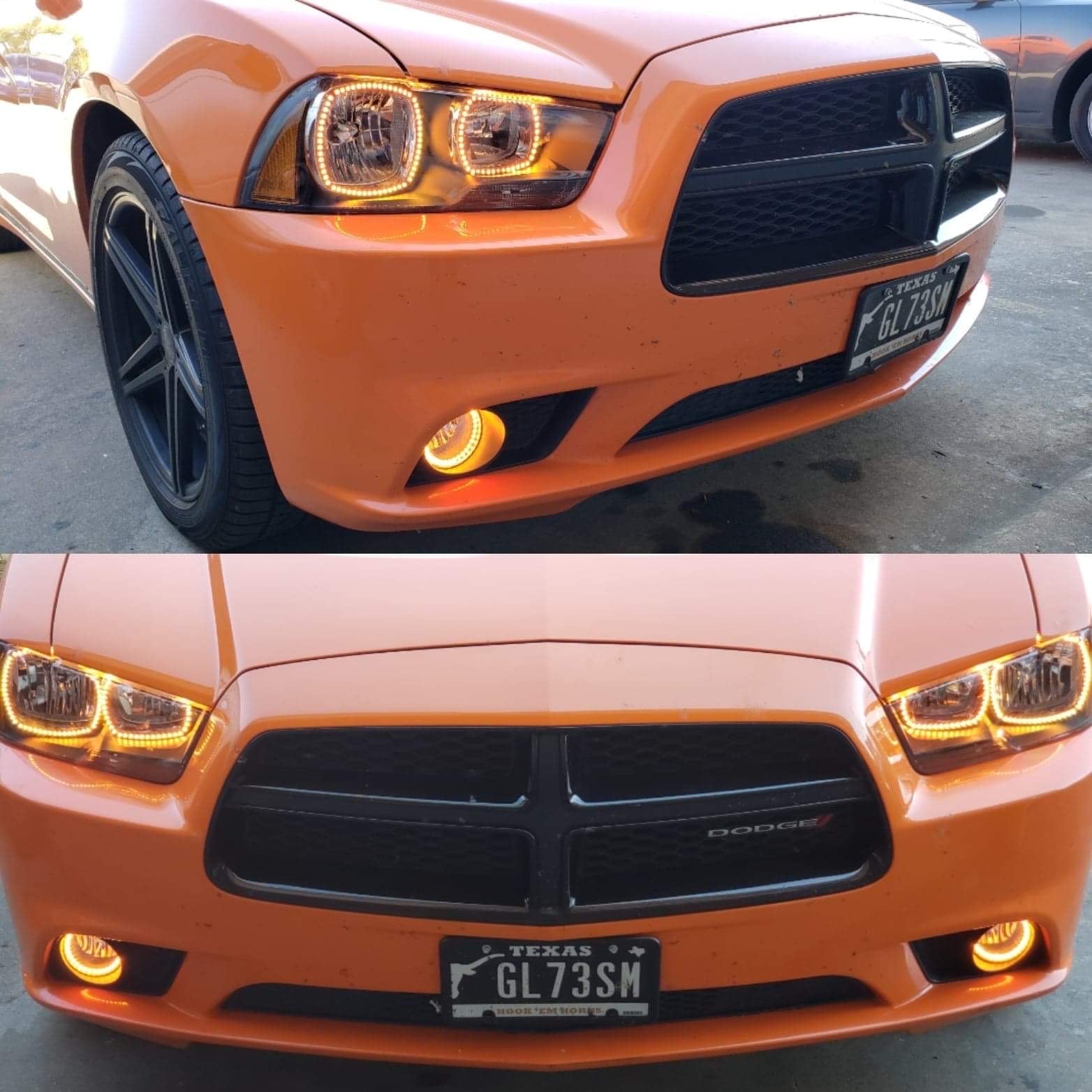 2011 - 2014 Dodge Charger Headlight Color Changing RGB Halo Pre-Built Headlights Assemby