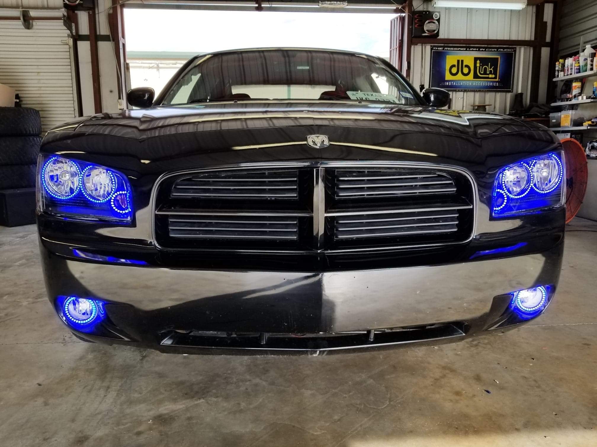2005 - 2010 Dodge Charger Headlight Color Changing RGB Halo Ring Set