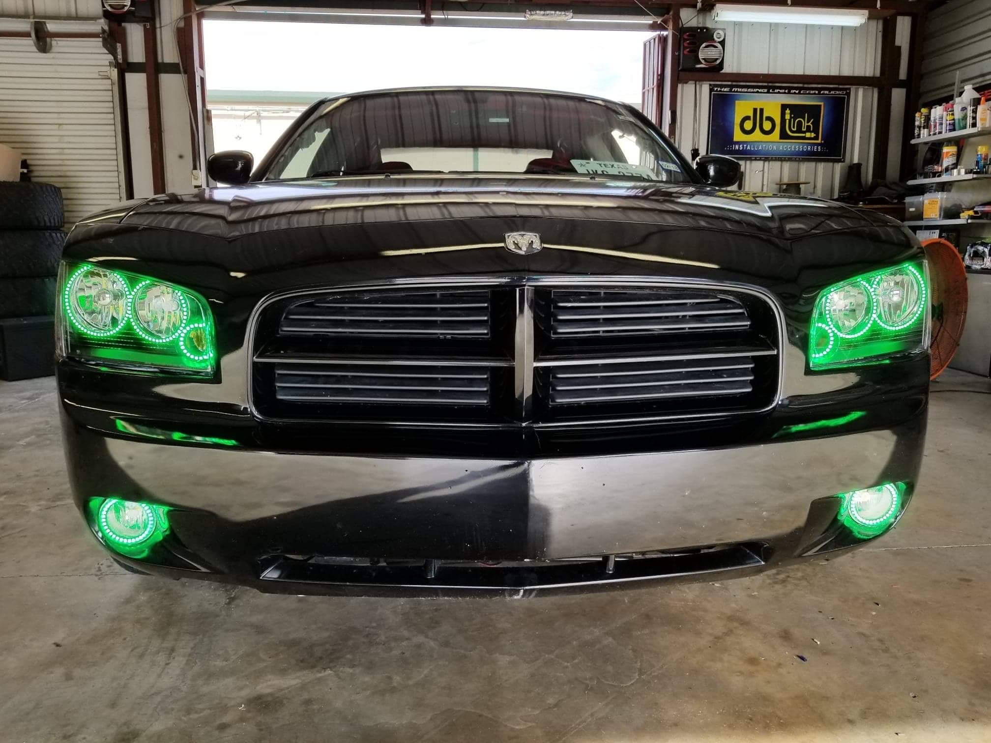 2005 - 2010 Dodge Charger Fog light Color Changing RGB Halo Ring Set