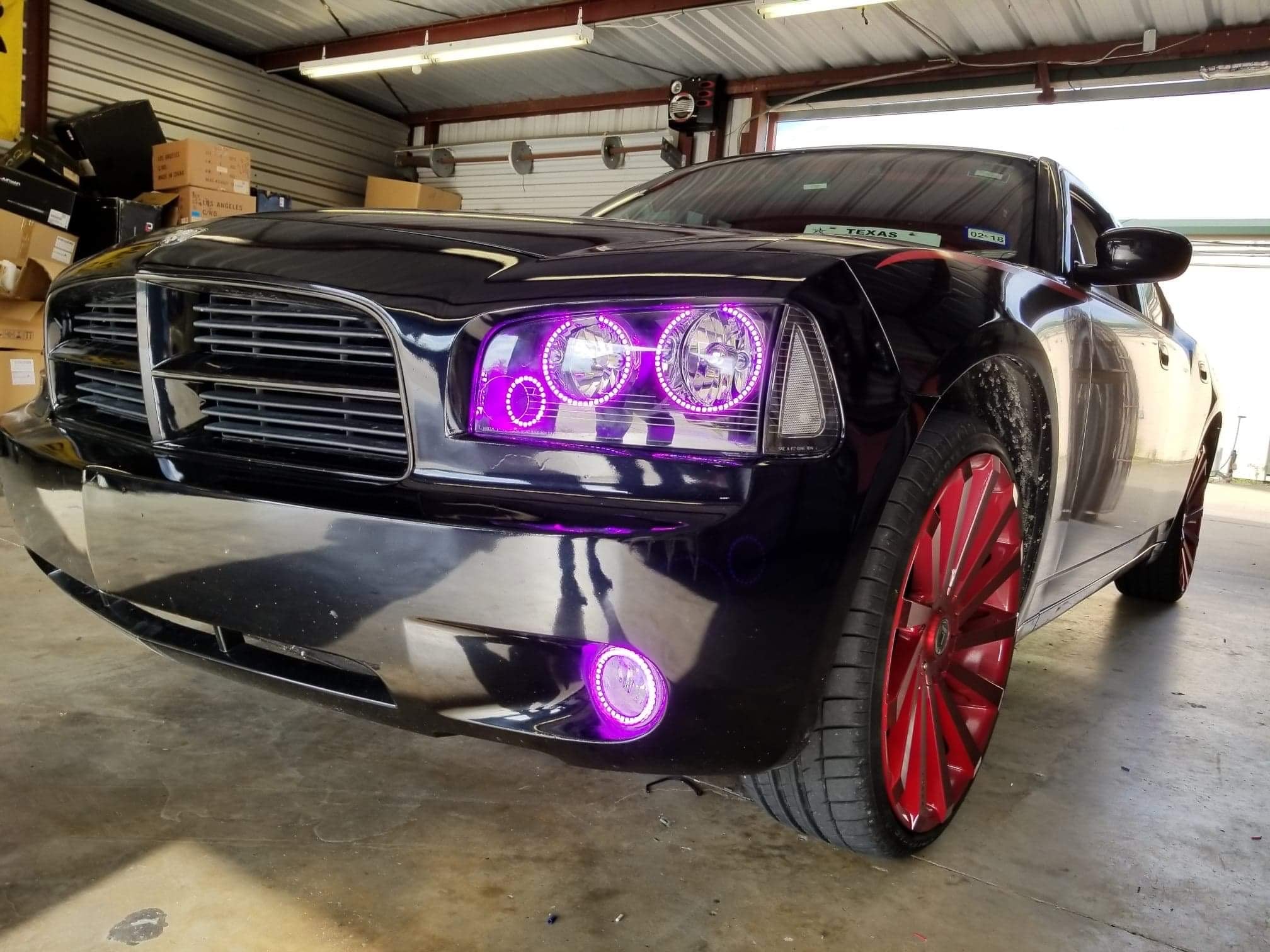 2005 - 2010 Dodge Charger Fog light Color Changing RGB Halo Ring Set