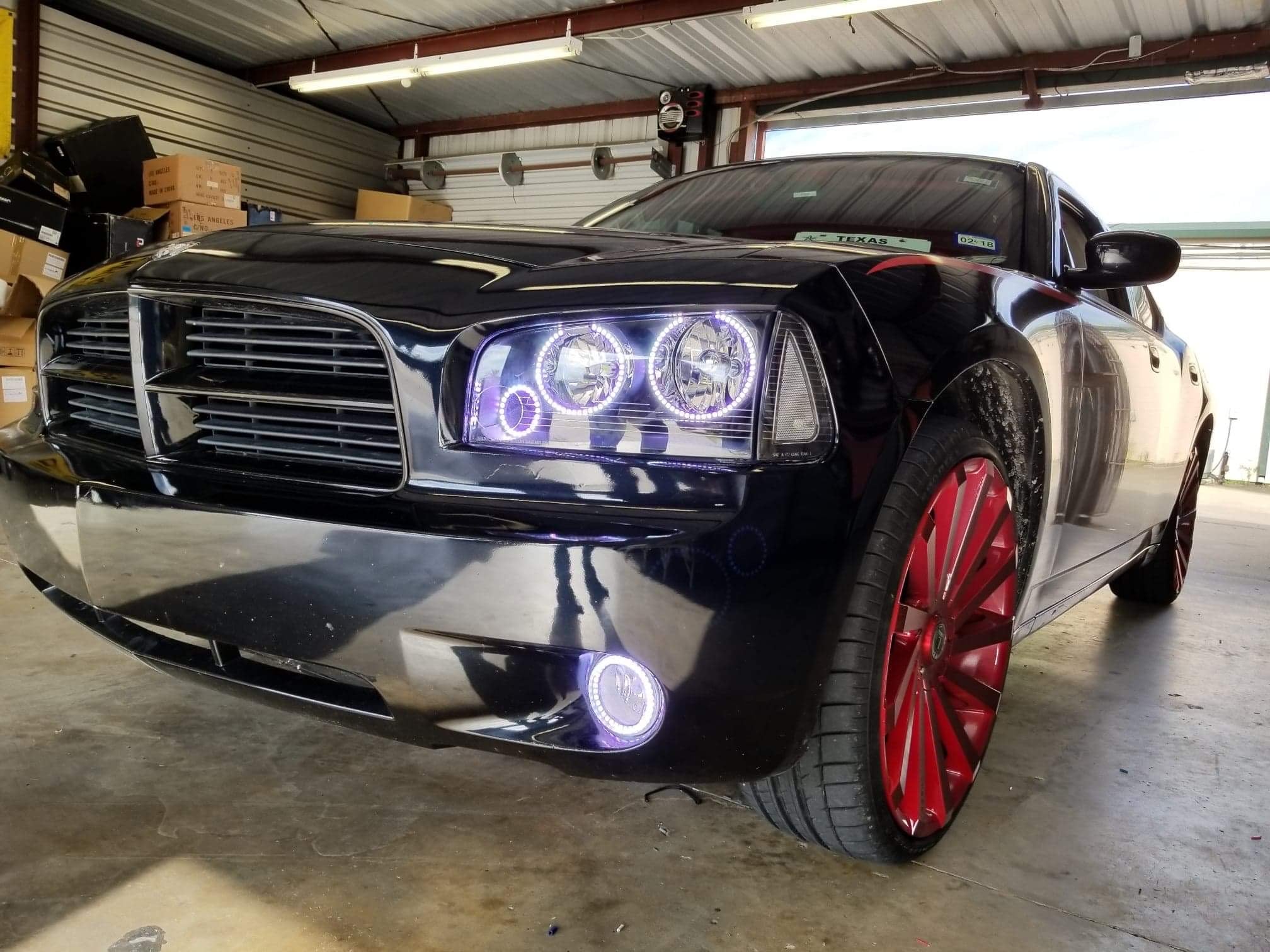 2005 - 2010 Dodge Charger Headlight Color Changing RGB Halo Ring Set