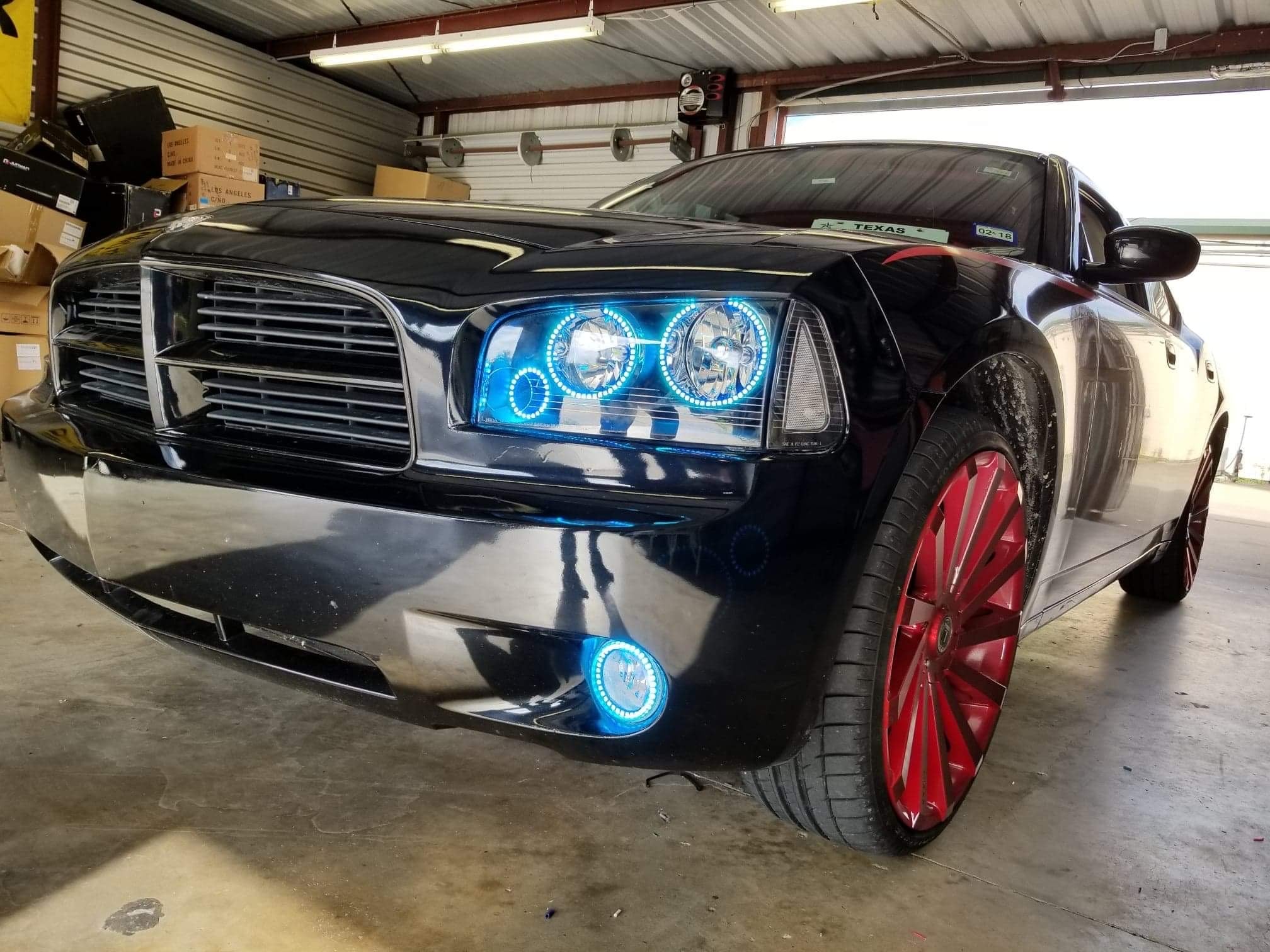 2005 - 2010 Dodge Charger Headlight Color Changing RGB Halo Ring Set