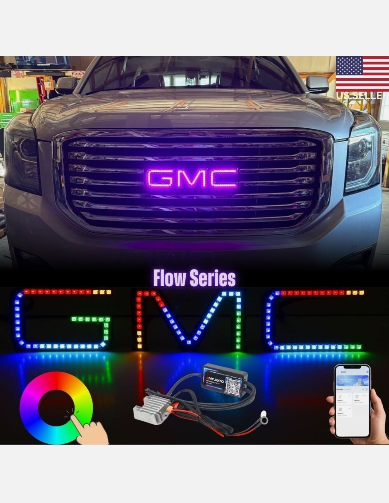 ECA 2007-2025 GMC Emblem RGBW Chasser Color-Changing for Sierra Yuhon