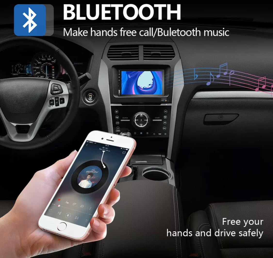 ECA CLUTCH CITY STEREO 7” Touch Screen Car Stereo with Apple Carplay, USB, AUX, SD CARD