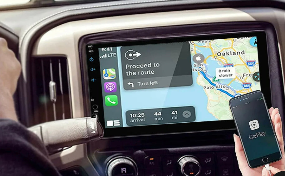 ECA CLUTCH CITY STEREO 7” Touch Screen Car Stereo with Apple Carplay, USB, AUX, SD CARD