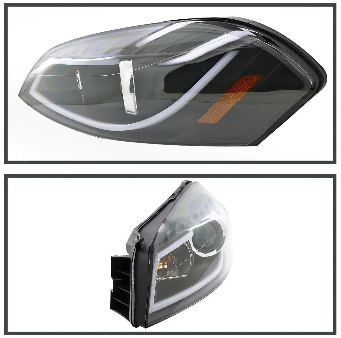 2006-2013 Chevy Impala Spec-D Plasma Halo Headlights Black