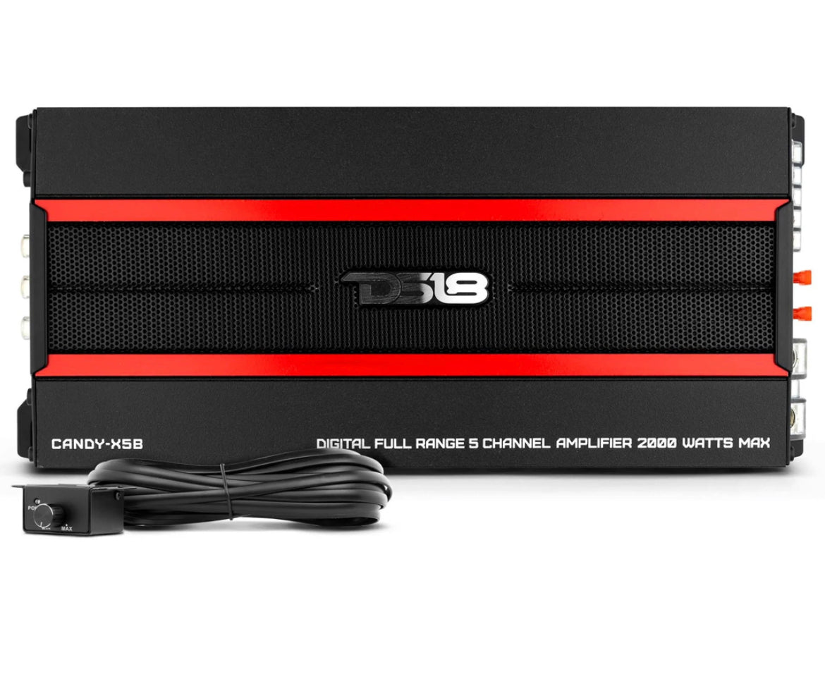 DS18 CANDY-X5B Full Range 5-Channel Class D Car Amplifier 2000 Watts